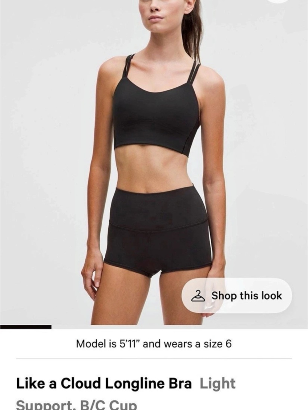 lululemon Like a Cloud Longline Bra Black